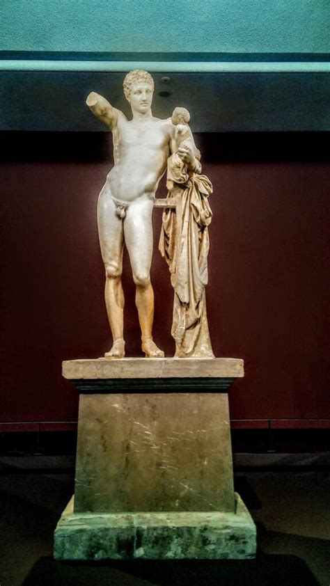 hermes and dionysus sculpture|sculpted by praxiteles.